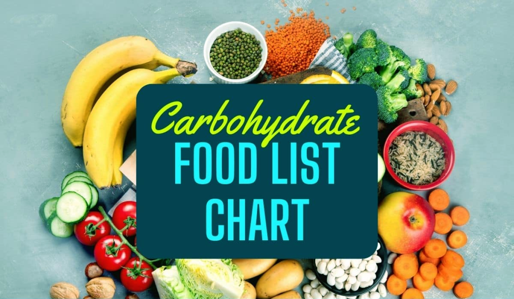 carbohydrate foods list
