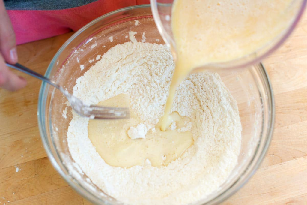 how to mix pancake batter