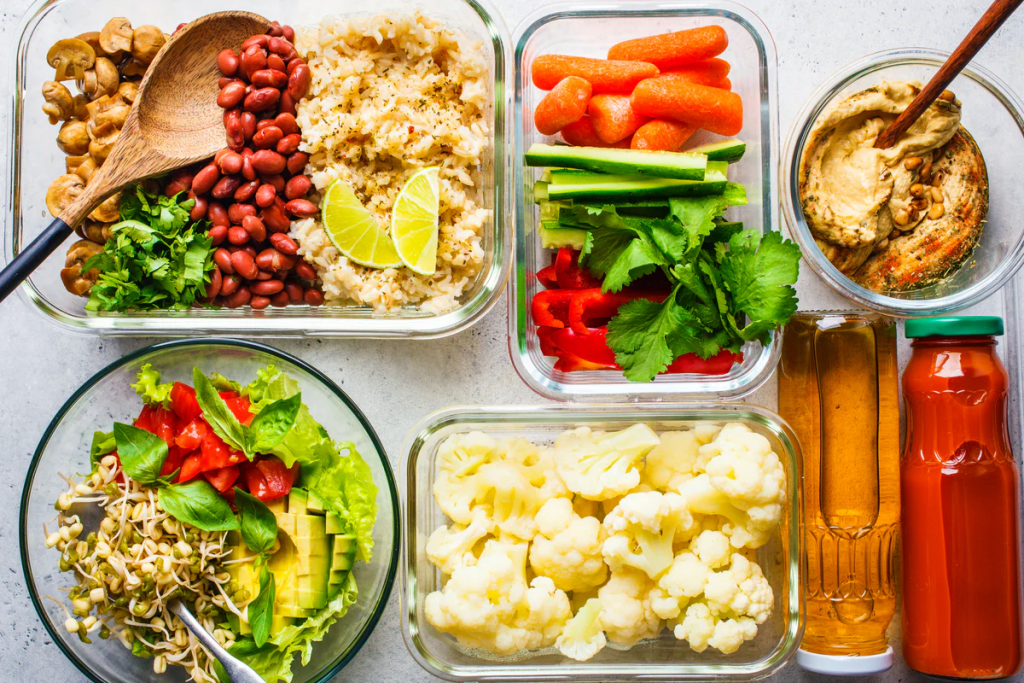 organized meal prep for vegetarians
